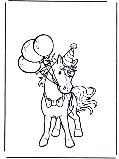 horse birthday coloring page  svg cut file