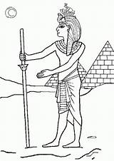 Coloring Pharaoh Pharaohs sketch template
