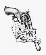 Gun Tattoo Drawing Playing Card Stencils Drawings Cards Tattoos Pistol Silhouette Kids Guns Designs Stencil Google Custom Flash Getdrawings Machine sketch template