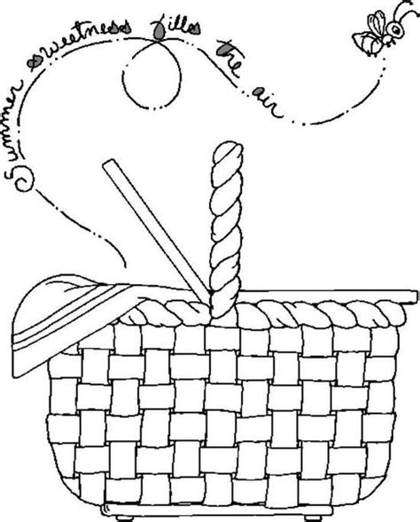 picnic basket coloring page coloring pages pinterest picnic