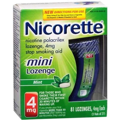 nicorette  mg mini lozenges mint   pack   walmartcom