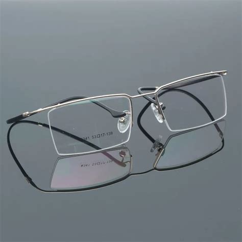 titanium alloy glasses frame men ultralight square myopia prescription
