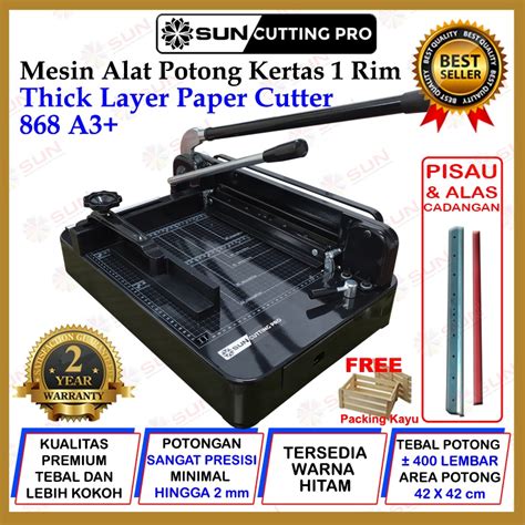 jual mesin pemotong kertas 1 rim a3 868 thick layer paper cutter 868