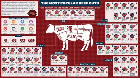 popular beef cuts chart  poster