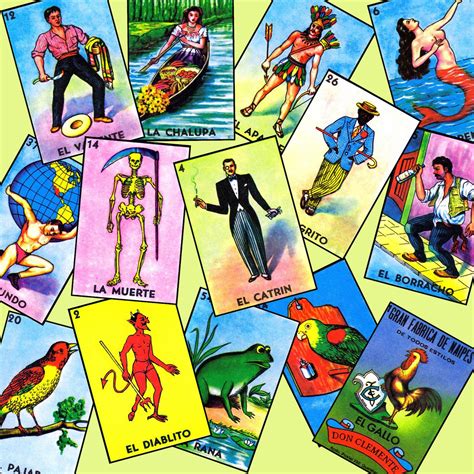 loteria classic card images set    etsy