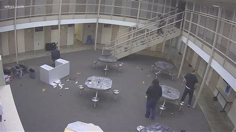 video released showing large fight  portage county juvenile detention center wcnccom