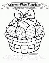 Coloring Easter Basket Pages Egg Popular sketch template