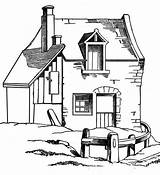 Coloring House Barn Houses Old Awesome Pages Netart Color Getdrawings Drawing sketch template