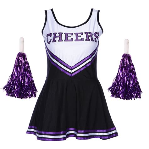 Cheerleader Fancy Dress Outfit High School Musical Uniform Costume