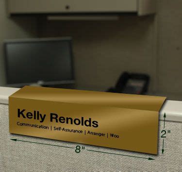 cubicle nameplate sign  office  sizes