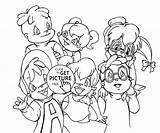 Pages Coloring Alvin Chipmunks Chipettes Print Printable Popular Getdrawings Drawing Divyajanani sketch template