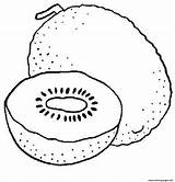 Kiwi Coloring Pages Fruit Template sketch template