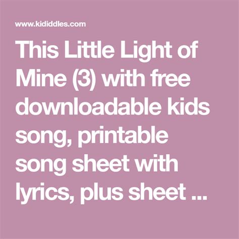 printable lyrics    light   printable word