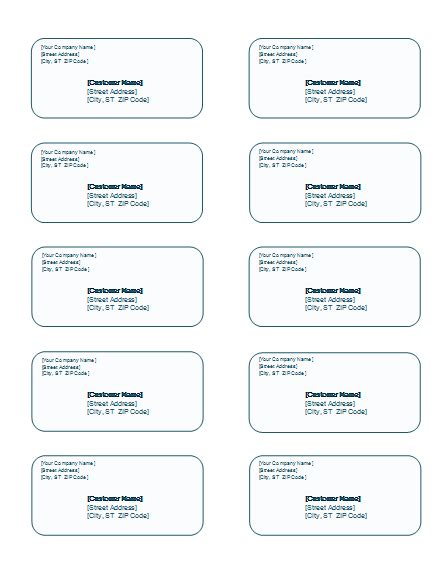 shipping label templates word templates