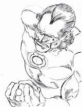 Sinestro sketch template