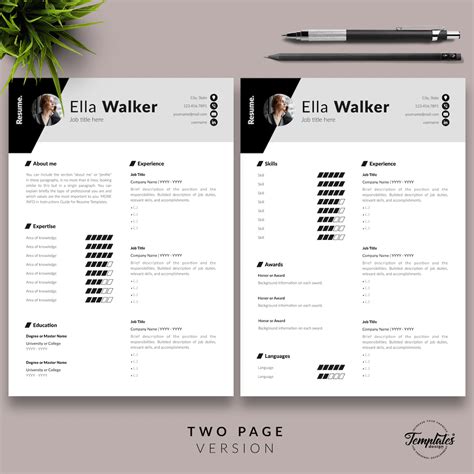creative resume  sales ella walker templates design