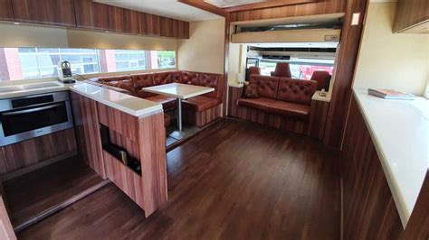 this huge rv has three bedrooms and a garage