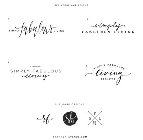logo  blog design simply fabulous living saffron avenue