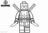 Deadpool Lego Coloring Pages Spiderman Print Printable Kids Color Flash sketch template