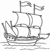 Desenho Barco Navio Barcos Navios Caravela Desenhar Vela Mar Cristiane Professora Transporte Meios Colorear Columbus Mota Filhos Mermaid Você sketch template