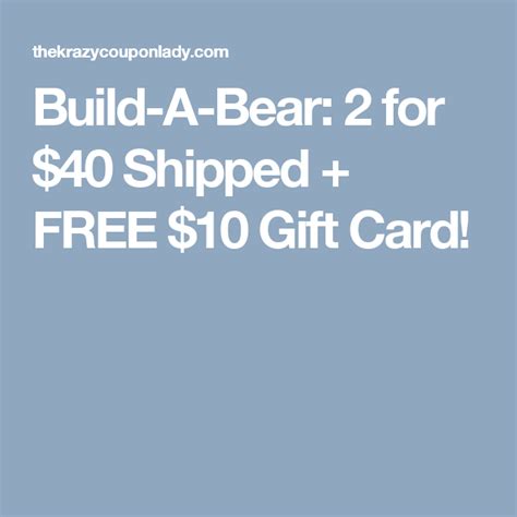 build  bear    shipped   gift card build  bear