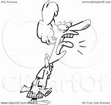 Yelling Newspaper Angry Businesswoman Holding Illustration Cartoon Line Royalty Clipart Rf Toonaday Regarding Notes sketch template