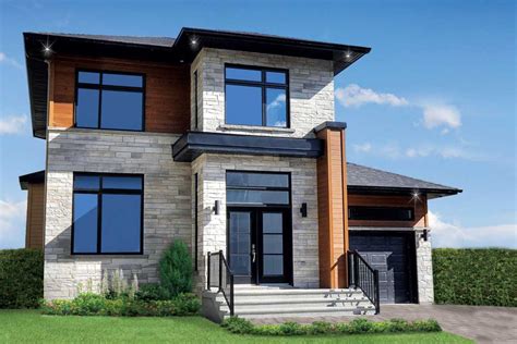 narrow lot contemporary home pm architectural designs house plans