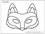 Mask Fox Coloring Choose Board sketch template