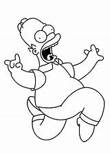 Homer Simpsons Simpson Colorir Homero Louco Dibujar Colorironline Scared Disney sketch template
