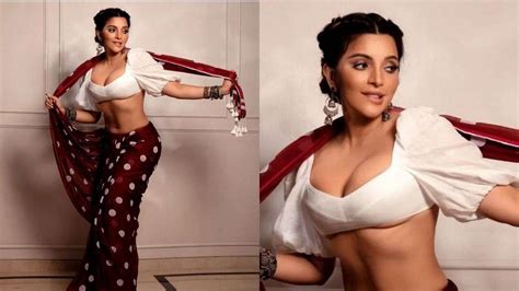 in pics not only in bikinis shama sikander can look sexy in sarees too