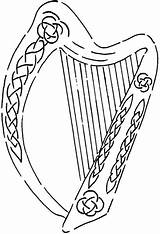 Harp Drawing Irish Celtic Stamps Crafty Stencil Paintingvalley Drawings Coloring Kids Hover Zoom Over sketch template