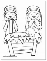 Nativity Coloring Sheet Printable Pages Jesus sketch template