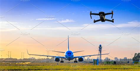 ad unmanned drone flying  airplane  alexandre rotenberg photo  atcreativemarket