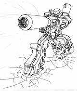 Megatron Coloring Bazooka Pages Loaded Color Getcolorings Printable Netart Print sketch template