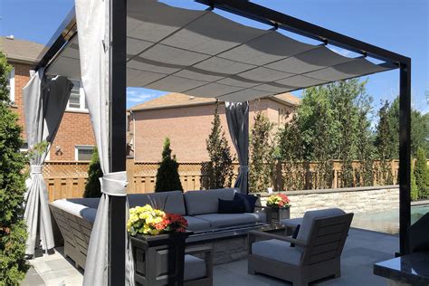 retractable shade structure vaughan shadefx