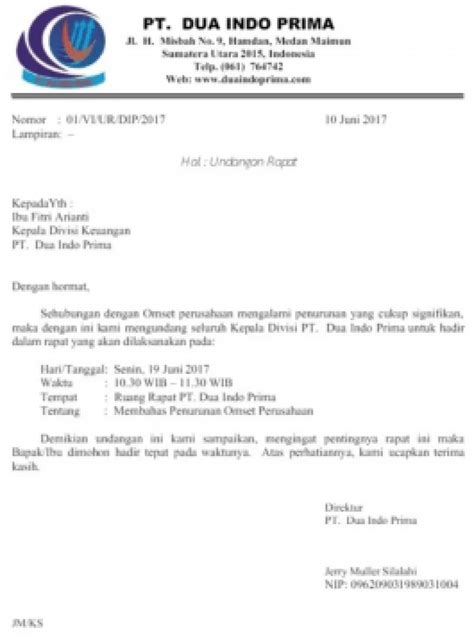 contoh surat undangan resmi contoh surat