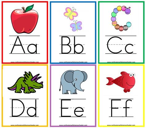 printable alphabet cards  kids