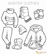 Clothes Winter Coloring Drawing Kids Color Sheet Drawings Date Paintingvalley Collection sketch template