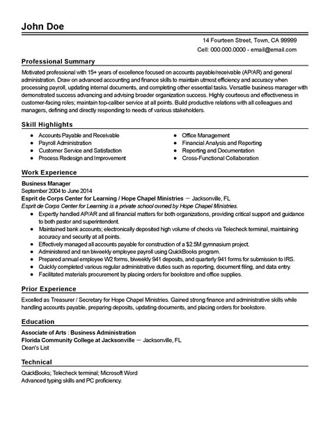 accounts receivable resume templates mryn ism