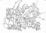 Hora Aventura Colorir Marceline Cenarios Printable Finn Muppet Networks Jake Kids sketch template