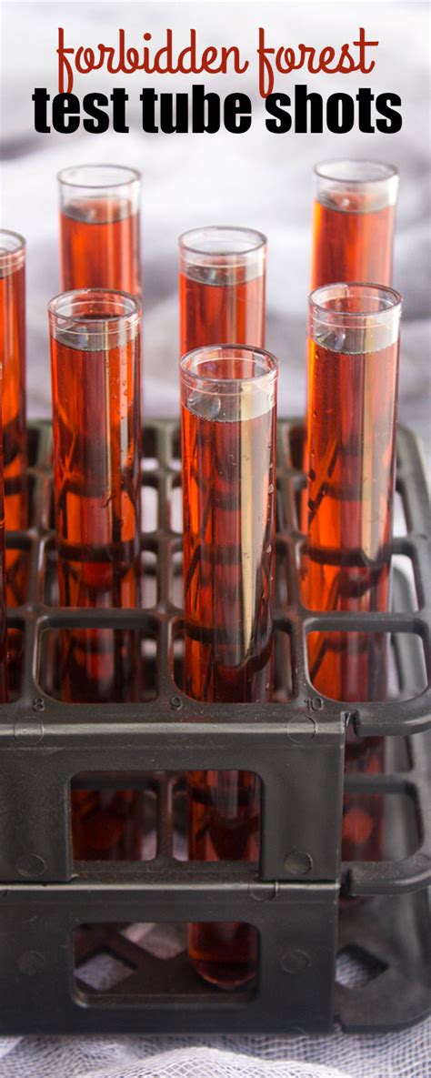 scare up some fun at your halloween party with these forbidden forest test tube shots via