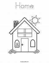 Coloring House Tracing Built California Usa sketch template