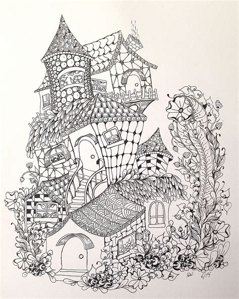 fairy house coloring page   goodimgco