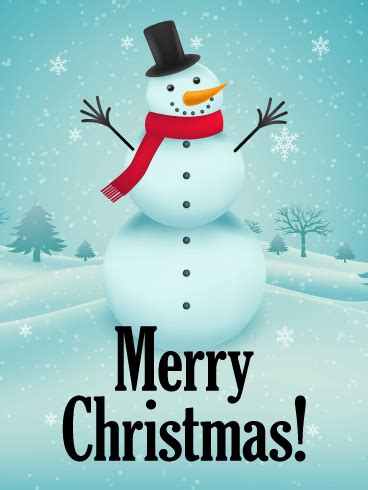 happy snowman merry christmas card birthday greeting cards  davia