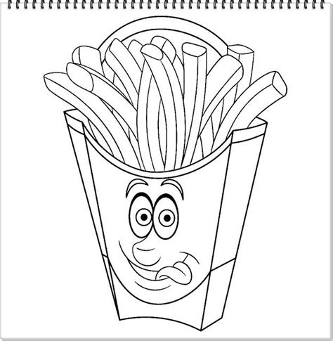french fries character coloring page coloring page   coloring