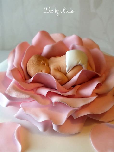 baby  rose christening cake cakecentralcom
