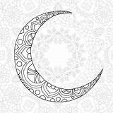 Pages Coloring Moon Half Getcolorings Ramadan Sizable sketch template