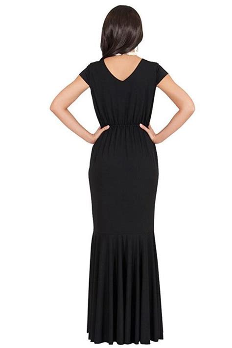 Plus Size Maxi Dresses With Short Sleeve With Floor Length