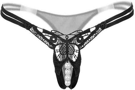Elly Crotchless Panties For Women With Pearls Womens Pearl Underwear