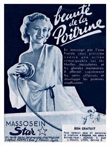 vintage french breast improver massage by cold water